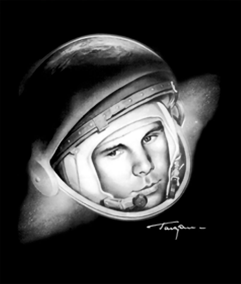 T-shirt L Gagarin, L, black