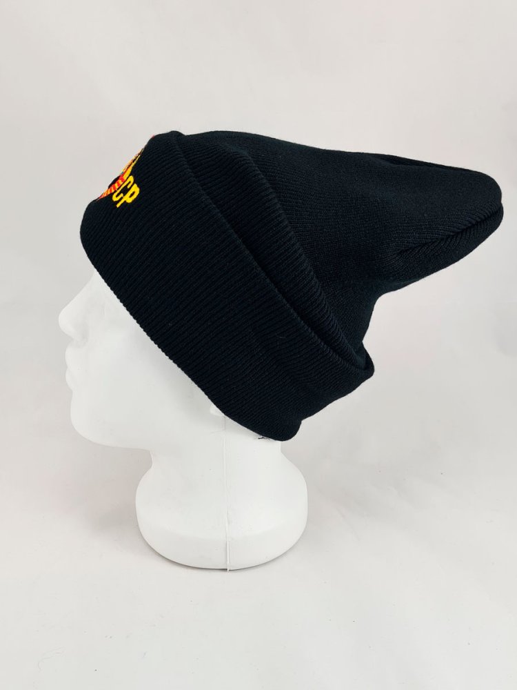 Headdress woolen hat USSR, embroidery, black