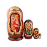 Nesting doll 7 pcs. Religious curved