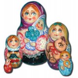 Nesting doll Sergiev-Posad 5 pcs. Mother and a child