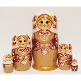 Nesting doll Sergiev-Posad 5 pcs. Shawl