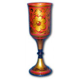 Khokhloma gift Tall wine glass