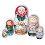 Nesting doll Sergiev-Posad 5 pcs. grandmother with the hen