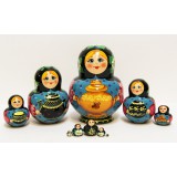 Nesting doll Sergiev-Posad 10 pcs. Samovar