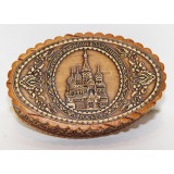 birch bark products box St. Basil's Cathedral, oval