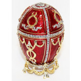 Copy Of Faberge HJD0416-1 Easter egg "With an arrow" musical, red