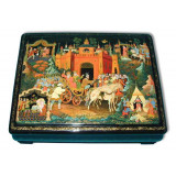 Lacquer Box Palekh Laquer box Palekh Fairy tale about gold the cock
