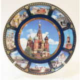 Plate 20-6-20 porcelain without a board "Moscow. A collage" 20 cm.