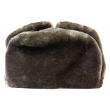 Headdress fur hat Natural grey fur Mouton