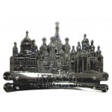 Magnet metal 027-1CHB-19K35 scroll Moscow cathedrals dark silver