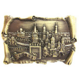 Magnet metal 027-2CU-19K23 relief scroll Moscow Spassky tower...