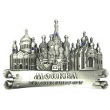 Magnet metal 027-1ATN-19K35  scroll Moscow cathedrals silver