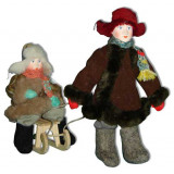 Doll handmade copyright Galina Maslennikova A2-23-4 Two boys with...