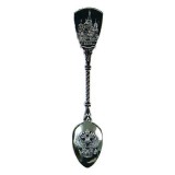 Spoon 116CHE-19 Moscow "St. Basil Cathedral" stamping (white)