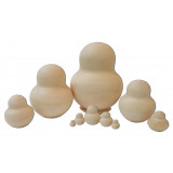 Nesting doll unpainted unpainted sets 15 cm. (tubby girl shape)