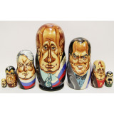 Nesting doll 7 pcs. Leaders of Russia 7 pcs.