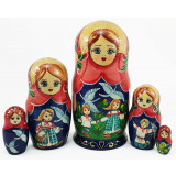 Nesting doll 5 pcs. Geese Swans, M