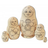 Nesting doll prepared for paint, Eye Brow small (prepared for paint)