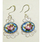 Enamel earrings Earrings Light