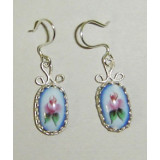 Enamel earrings Earrings the Dewdrop