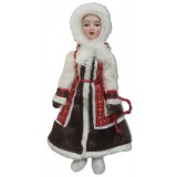 Doll handmade porcelain Yakut outfit