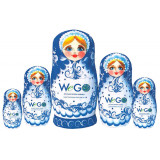 Nesting doll by customer specification 5 pcs, with customer's logo