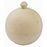 Wooden product box ball, Linden tree, 10 cm.
