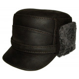 Headdress fur hat Austrian genuine leather with sheepskin