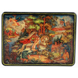 Lacquer Box Kholuy Svyatogor, the tale of Ruslan and Ludmila.