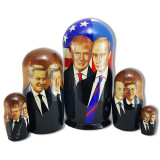 Nesting doll political leaders Putin and Trump, 5 pcs.