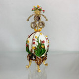 Copy Of Faberge 344 egg with portraits of Lilies of the valley, white
