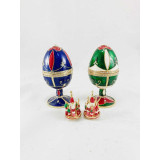 Copy Of Faberge 4326 egg jewelry box, blue