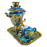 Samovar electric, Blue, Acorn shape, 3 liters