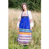 Russian folk costume Aprons blue, 115