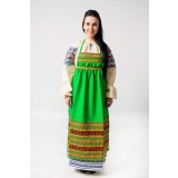 Russian folk costume Aprons green, 115