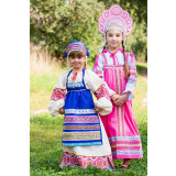 Russian folk costume APRONS pink, 115