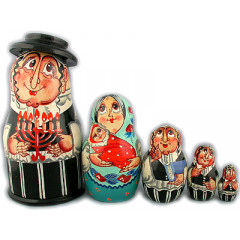 Nesting doll Sergiev-Posad 5 pcs. Jew with a candle small
