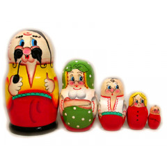 Nesting doll Sergiev-Posad 5 pcs. Ukrainian family