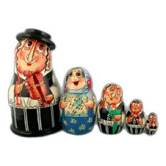 Nesting doll Sergiev-Posad 5 pcs. Jewish family