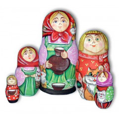 Nesting doll Sergiev-Posad 5 pcs. with a jug