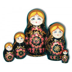 Nesting doll Sergiev-Posad 5 pcs. Khohloma
