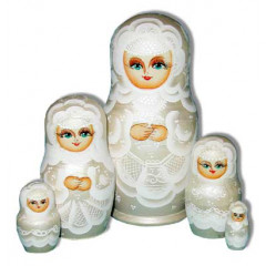 Nesting doll Sergiev-Posad 5 pcs. The bride