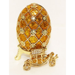 Copy Of Faberge GD317-3+JB1561-7 Egg the Grid with the carriage gold