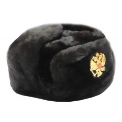 Headdress fur hat Soldier's artificial black fur 58-59-60-61-62