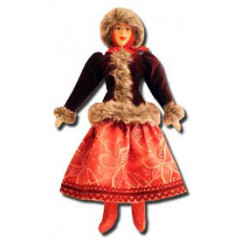 Doll handmade copyright Galina Maslennikova A1-15 Girl in a winter costume