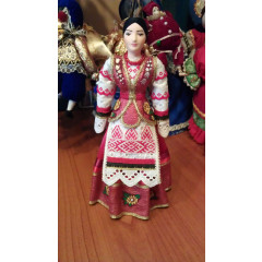 Doll handmade average The wife of the Cossack