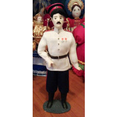 Doll handmade average The Cossack in the white