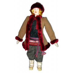 Doll handmade copyright Galina Maslennikova A1-16 A boy in a winter costume