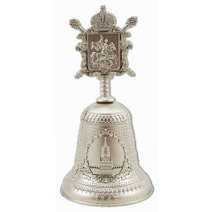 Handbell 040CHM-VK-GM Moscow, coat of Arms, color brushed chrome
