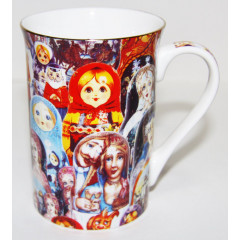 Brelok 061-34-245 Mug decorative, porcelain, "Nested doll".
